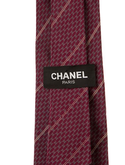 chanel men tie|chanel burgundy jacquard tie.